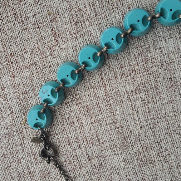 J.Crew Jumbo Teal Brûlée Brulee Crystal Necklace - Picture 11 of 11